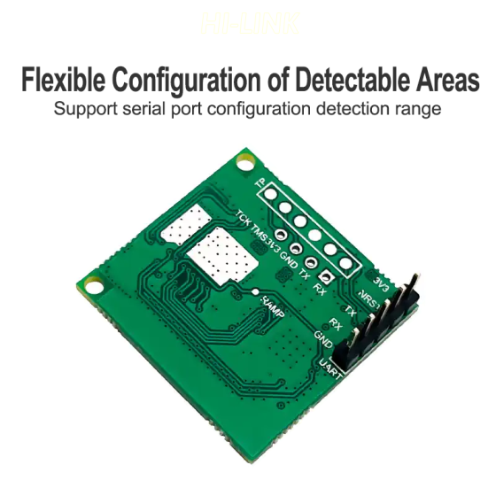 Hi-link 60GHz millimeter wave radar entrance and exit counting people up to 8 radar sensing module HLK-LD6001C